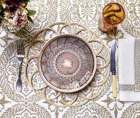 Cabana &#39;Horezu&#39; plate, natural BEIGE CABA23HOR385BEI