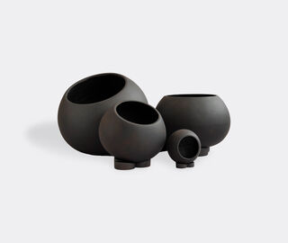 101 Copenhagen 'Urchin' plant pot, petit, dark grey BROWN COPH23URC208BRW