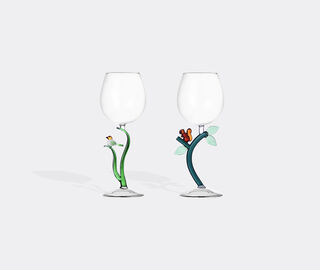 Ichendorf Milano 'Animal Farm' stemmed glass, set of six, multicolor MULTICOLOUR ICMI25ANI184MUL