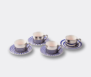 POLSPOTTEN 'Aunty' espresso cup, set of four, dark blue BLUE POLS25ESP303BLU