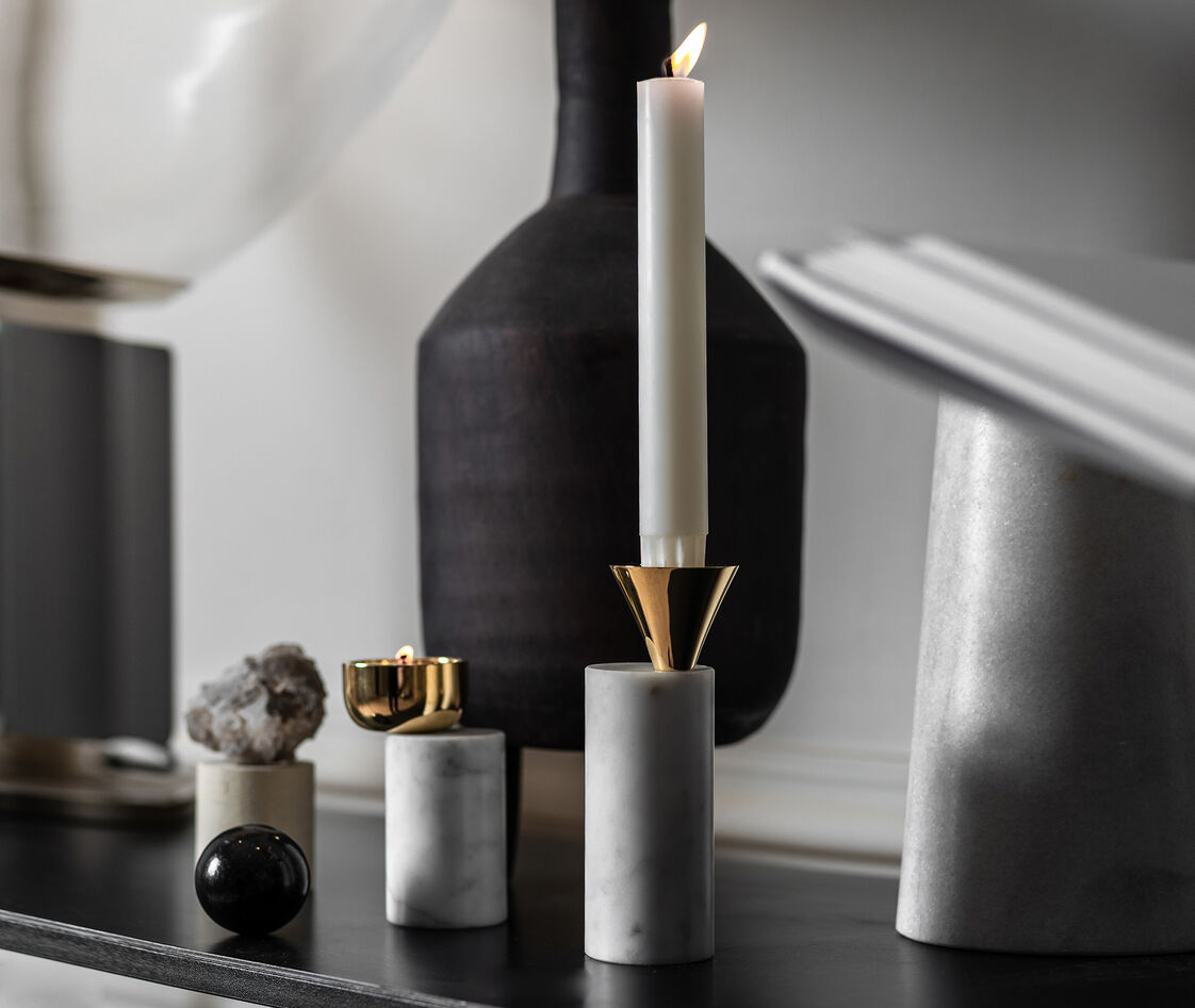 Shop Skultuna Candlelight And Scents Brass In Brass, White