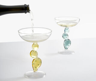 Ichendorf Milano 'Desert Plants' cactus champagne bowls, set of six MULTICOLOUR ICMI23DES437MUL