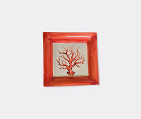 Les-Ottomans 'Coral' vide poche, coral and white MULTICOLOUR OTTO26HAN266MUL