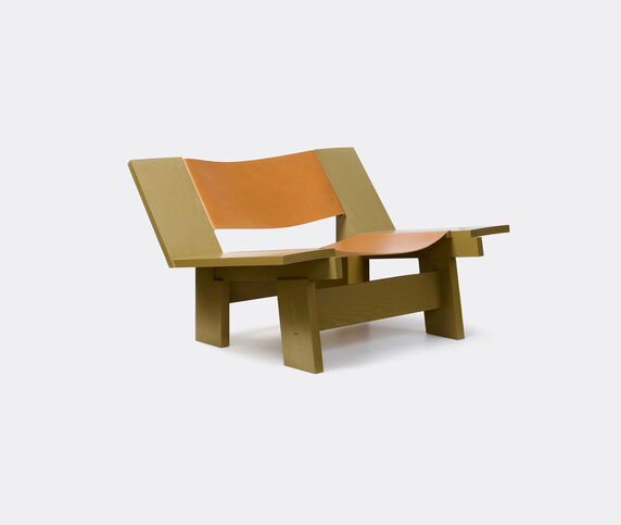 Atelier Ferraro 'Gio!' lounge chair, green and cognac green ATFE24GIO027MUL