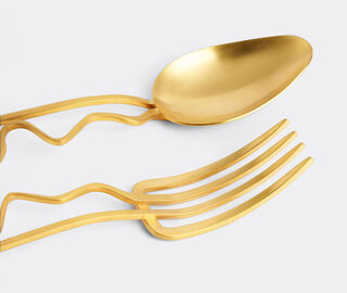 L'Objet 'Spirale' serving set, two pieces, gold GOLD LOBJ25SPI076GOL