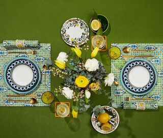 La DoubleJ 'Borboni White' dessert plate, set of two MULTICOLOUR LADJ23DES765WHI