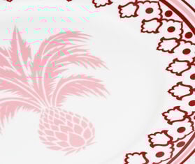 Aquazzura Casa &#39;Jaipur&#39; charger plate, bordeaux and pink MULTICOLOUR AQUA23JAI423MUL