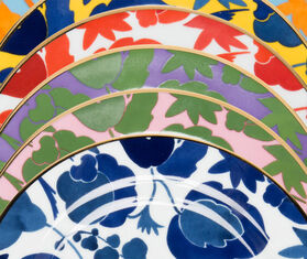 La DoubleJ &#39;Wildbird&#39; dessert plates, set of six MULTICOLOUR LADJ19WIL310MUL