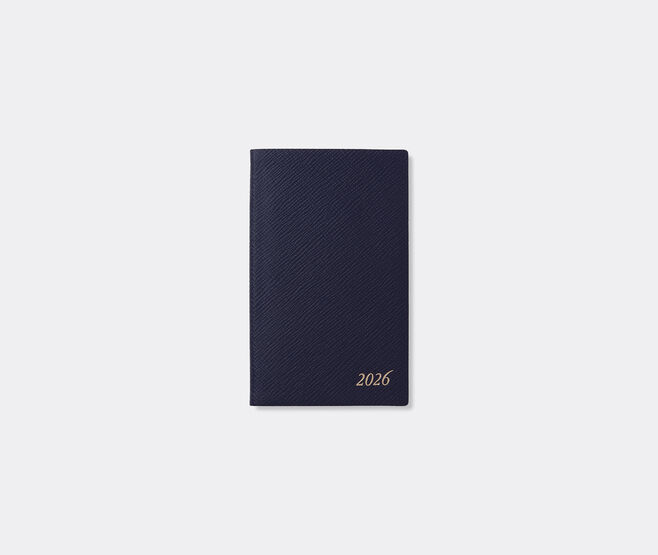Smythson '2026 Panama' weekly diary with pocket, navy BLUE SMYT25PAS383BLU