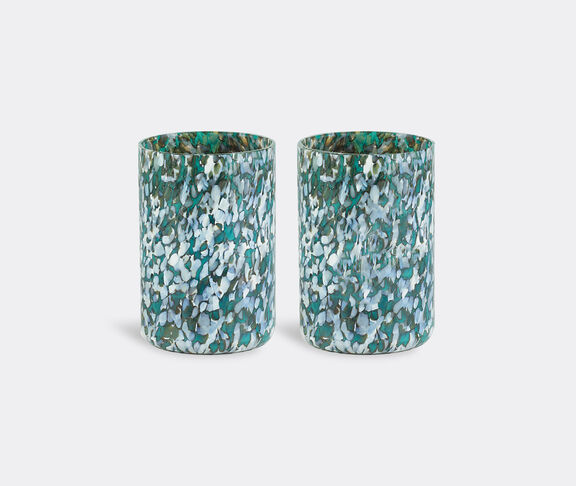 Stories of Italy 'Macchia su Macchia' ivory and green glasses, set of two undefined ${masterID} 2