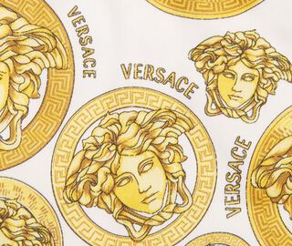 Versace 'Medusa Amplified' eye mask, white WHITE VERS22EYE207WHI