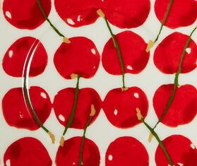 La DoubleJ &#39;Cherries Avorio Big Mama&#39; cup and saucer IVORY LADJ22BIG727MUL