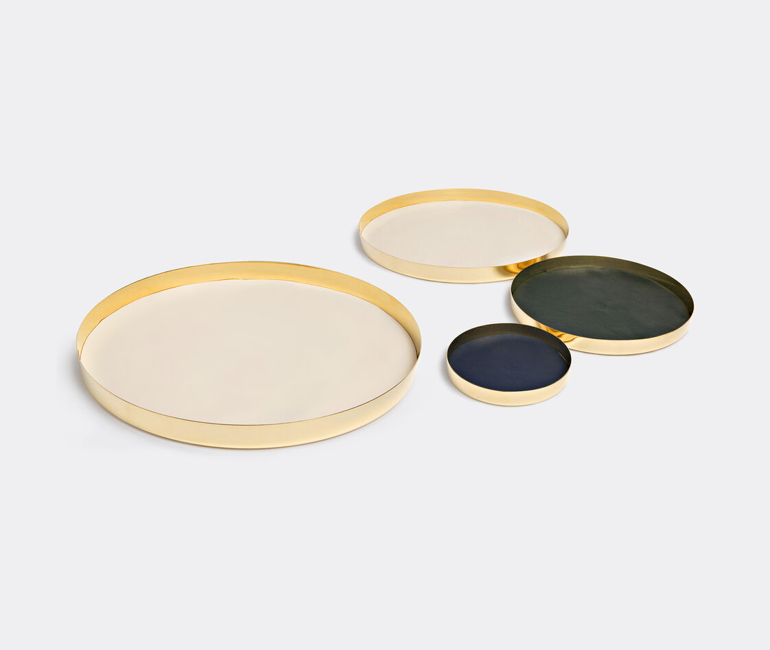 Shop Skultuna Serving And Trays Brass In Brass, White