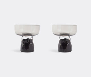 XLBoom 'Gusto Coupe' glass, set of two, small, gray GREY XLBO26GUS626GRY