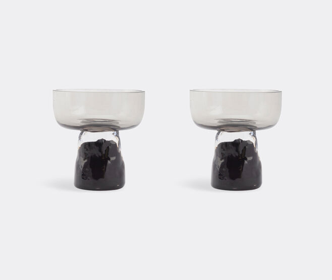 XLBoom 'Gusto Coupe' glass, set of two, small, gray GREY XLBO26GUS626GRY