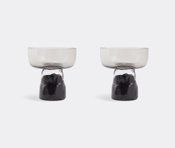 XLBoom 'Gusto Coupe' glass, set of two, small, gray undefined ${masterID}