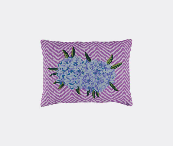 Lisa Corti 'Oleander' rectangular cushion, lilac and blue multicolor LICO23BAB823LIL