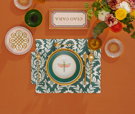 La DoubleJ &#39;Green Garland&#39; large napkin, set of two GREEN LADJ23NAP543GRN