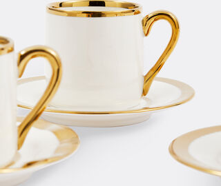 POLSPOTTEN 'Golden Finds' espresso cup, set of four, white WHITE POLS25ESP389WHI