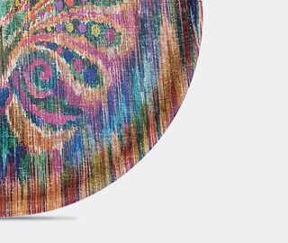 Les-Ottomans 'Peacock' circular tray, set of two MULTICOLOUR OTTO21MAT863MUL