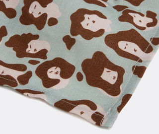 La DoubleJ 'Lady Leopard Acqua' large napkins, set of two MULTICOLOUR LADJ22LAR399MUL