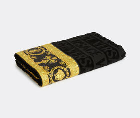 Versace 'I Love Baroque' bath sheet, black BLACK VERS22BAT891BLK