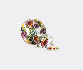 Simone Guidarelli Home 'Jungle' lidded espresso cup and saucer, multicolor MULTICOLOUR SIMO26JUN652MUL