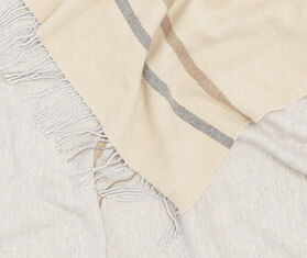 ALONPI &#39;Bauvin&#39; throw, cream IVORY ALON23BAU321WHI