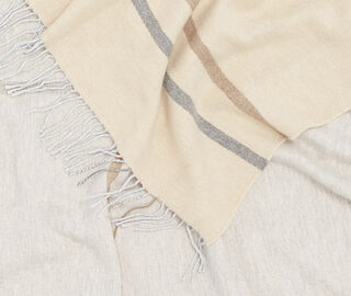 ALONPI 'Bauvin' throw, cream IVORY ALON23BAU321WHI