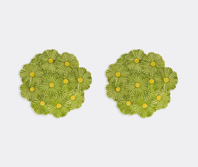 Bordallo Pinheiro 'Maria Flor' charger plate, set of two, green MULTICOLOR BOPI26MAR903MUL