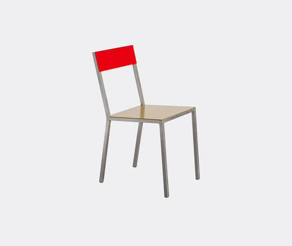 Valerie_objects Chaise Alu 52.5X38 H80  Assise Curry/ Dossier Rouge Curry, Red ${masterID} 2