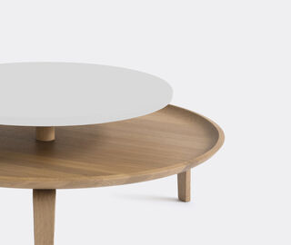 Col&eacute; 'Secreto 85' coffee table, white LIGHT BROWN COIT20SEC306WHI