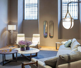 Poltrona Frau &#39;Ren&#39; oval mirror BLACK POFR20REN898BLK