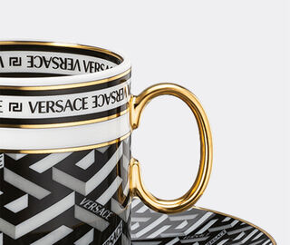 Rosenthal 'La Greca Signature' espresso cup and saucer, black BLACK ROSE23SIG749BLK