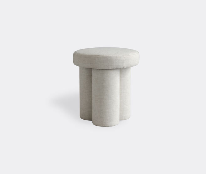 101 Copenhagen 'Big Foot' stool, linen WHITE COPH22BIG764WHI