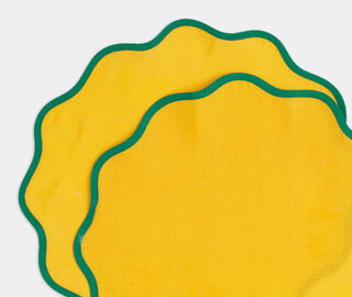 La DoubleJ 'Rainbow Zafferano Cloud' tablemat, set of two YELLOW LADJ22CLO089YEL