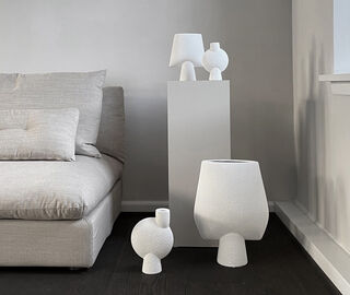 101 Copenhagen 'Sphere' square vase, big, white WHITE COPH21SPH313WHI