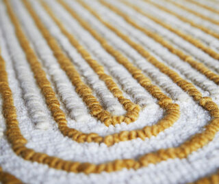 GAN 'Ply' rug, yellow BROWN GANR20PLY341BRW