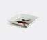 Fornasetti 'Tema e Variazioni n.397' square plate, red, black and white WHITE FORN23SQU189WHI