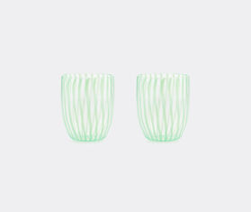Aquazzura Casa &#39;Capri Stripe&#39; tumbler, set of two, light green MULTICOLOUR AQUA23CAP387GRN
