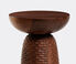 Zanat 'Nera' stool, carved base, walnut  ZANA20NER657BRW
