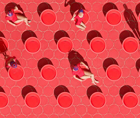 Diabla &#39;Lipstick&#39; armchair, red RED DIAB20PLA398RED