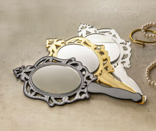 VESTA 'Madame' handheld mirror, silver SILVER VEST25MAD841SIL