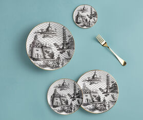 Simone Guidarelli Home 'Oriental Dream' coaster, set of two, black and white MULTICOLOUR SIMO26SOU839MUL