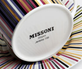 Missoni 'Stripes Jenkins' teacup and saucer, set of two, red MULTICOLOUR MIHO22STR286MUL
