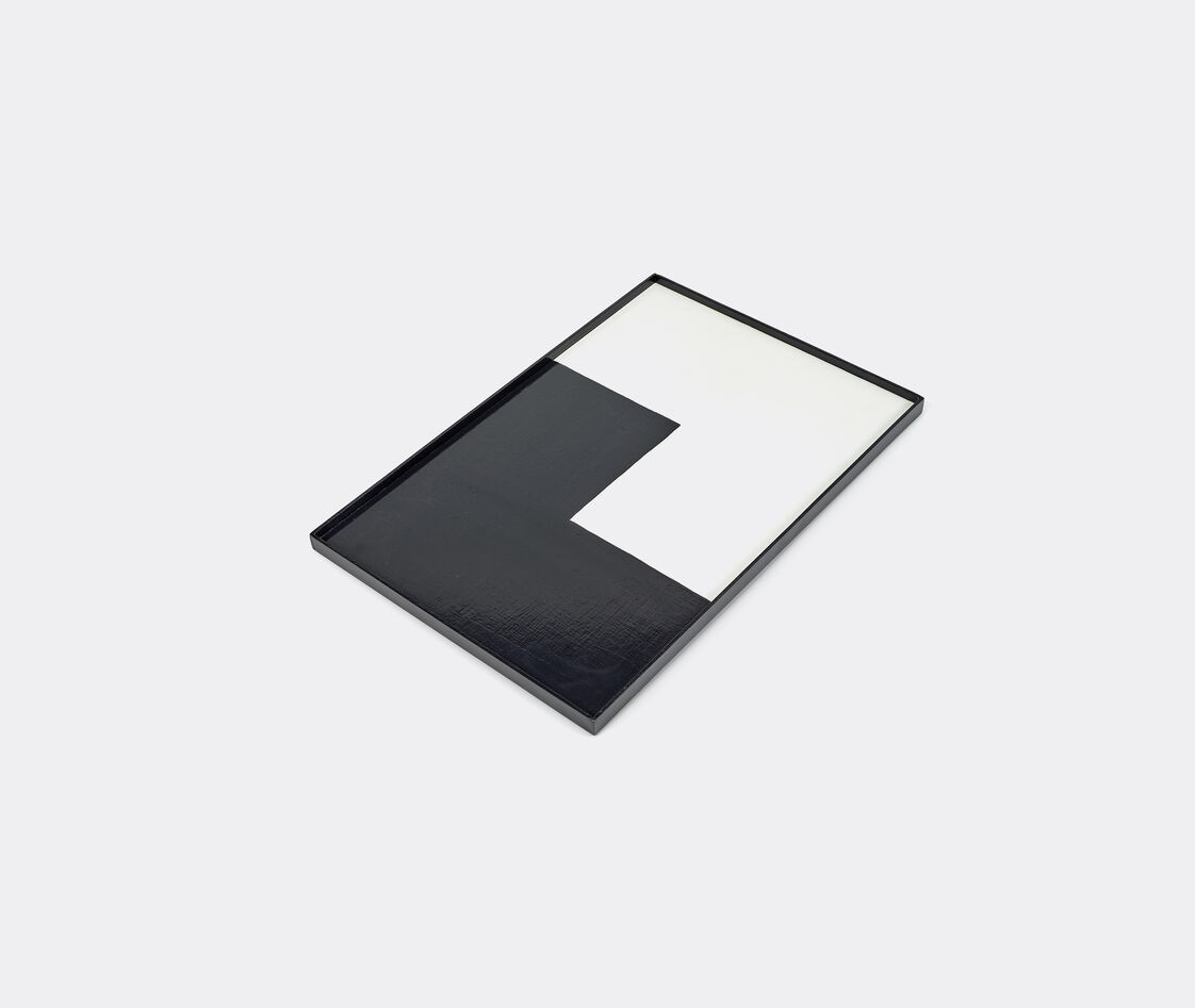 Serax Medium Geometric Tray In Black, White