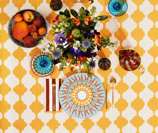 La DoubleJ 'Ra' dessert plate, set of two, multicolor MULTICOLOUR LADJ24RAD212MUL
