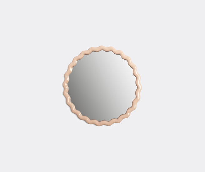 &k Amsterdam 'Zigzag' round mirror, pink BEIGE AMST25MIR246BEI