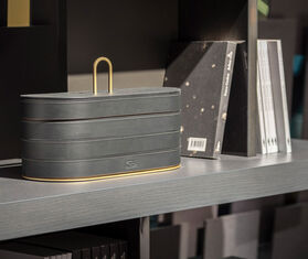 Poltrona Frau &#39;Zhuang&#39; oval stackable case BLACK POFR20ZHU645BLK