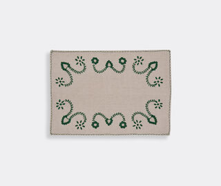 House of Capricorn 'Viana' placemat and napkin set, green GREEN HOCA26VIA366GRN